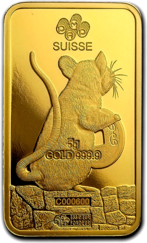 5 g Investment Gold Bar 2020 Year of the Rat PAMP (4)
