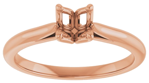 Sužadėtuvių Žiedas „Solitaire“ 585 Rožinis Aukso Round 5.2mm (3)