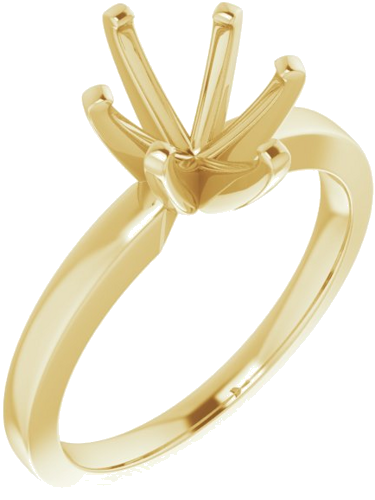 Sužadėtuvių Žiedas „Solitaire“ 585 Geltonojo Aukso Oval 9mm x 7mm (1)