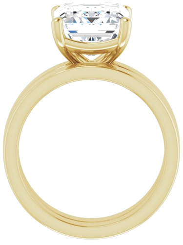 14K Yellow 11x9 mm Emerald Solitaire Engagement Ring Mounting (7)