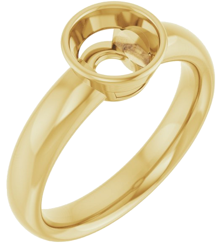 14K Yellow 6.5 mm Round Engagement Ring Mounting (1)