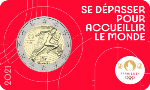 2021 France Paris 2024 Olympic games 2 Euro BU coin (3)