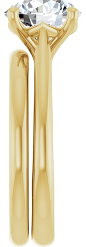 Sužadėtuvių Žiedas „Solitaire“ 585 Geltonojo Aukso Round 8.2mm (9)