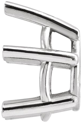 14K White 10x7 mm Pear Solitaire Slide Pendant Mounting (5)