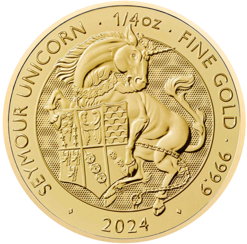 1/4 oz Tudor Seymour Unicorn 2024 Great Britain gold coin (1)
