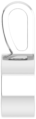 Sterling Silver 5 mm Round Bezel-Set Solitaire Pendant Mounting (3)