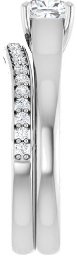 Sužadėtuvių Žiedas „Solitaire“ 950 Platinos Asscher 5mm (17)