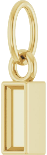 Pakabukas „Solitaire“ 585 Geltonojo Aukso Straight Baguette 5mm x 2mm (2)