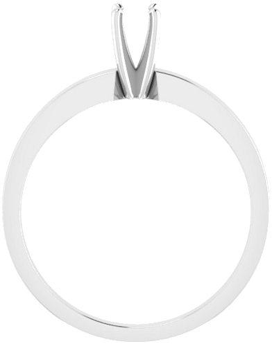 Sužadėtuvių Žiedas „Solitaire“ 585 Baltojo Aukso Round 3.5mm x 3.9mm (2)