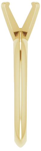 14K Yellow 6.0-6.6 mm Round 4-Prong Solitaire Engagement Mounting (4)