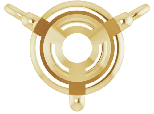 Pakabukas „Round 3-Prong“ 585 Geltonojo Aukso Round 5.5mm (1)