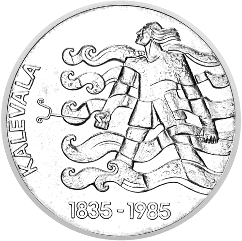 50 марок Калевала 1985 Финляндия серебряная монета (1)