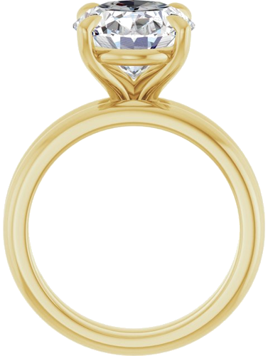 Sužadėtuvių Žiedas 585 Geltonojo Aukso Oval 12mm x 10mm (5)