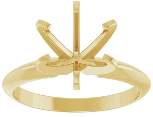 14K Yellow 8.2 mm Round Engagement Ring Mounting (3)