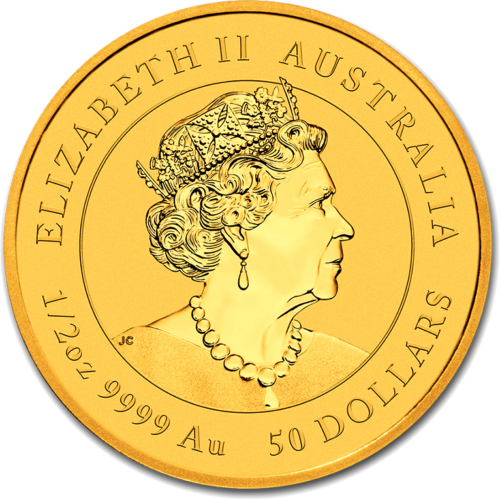 1/2 oz Pelės metai 2020 Australija auksinė moneta (2)