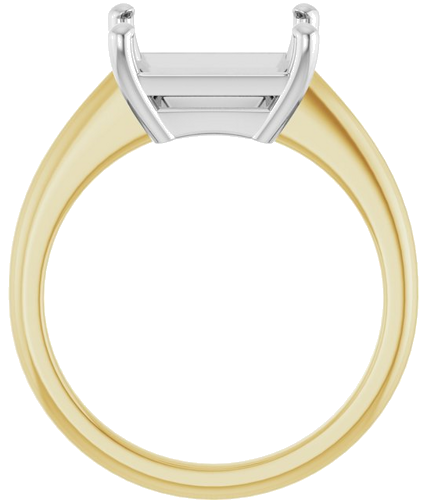 Sužadėtuvių Žiedas „Solitaire“ 585 Baltojo Ir Geltonojo Aukso Emerald 10mm x 8mm (2)