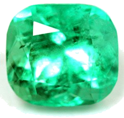7.73 carat GREEN Cushion Smaragdas (1)