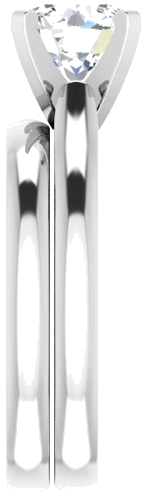 Sužadėtuvių Žiedas „Solitaire“ 585 Baltojo Aukso Round 7.5mm (8)