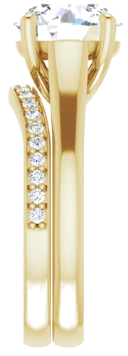 14K Yellow 9 mm Round Solitaire Engagement Ring Mounting (9)