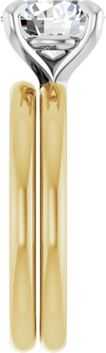 14K Yellow White 8 mm Round Engagement Ring Mounting (9)