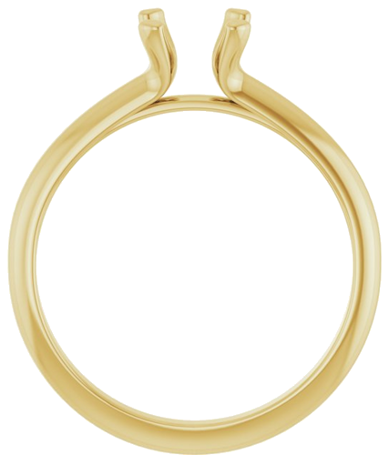 14K Yellow 6.5 mm Round Solitaire Engagement Ring Mounting (2)