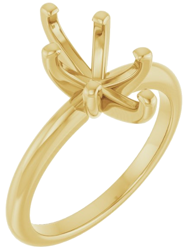 14K Yellow  12x6 mm Marquise Solitaire Engagement Ring Mounting (1)