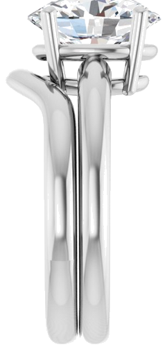 14K White 10x8 mm Oval Engagement Ring Mounting (9)