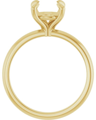 14K Yellow  8 mm Round Solitaire Engagement Ring Mounting (2)