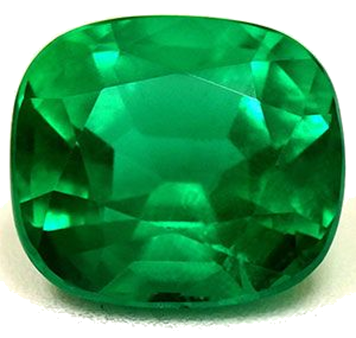 1.59 carat GREEN Cushion Smaragdas (1)