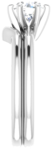 14K White 6 mm Round Solitaire Engagement Ring Mounting (9)