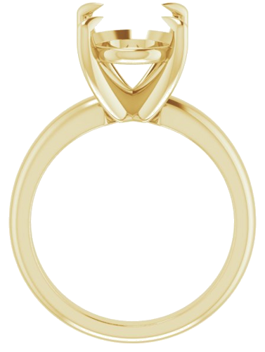 Sužadėtuvių Žiedas „Solitaire“ 585 Geltonojo Aukso Oval 14mm x 10mm (2)