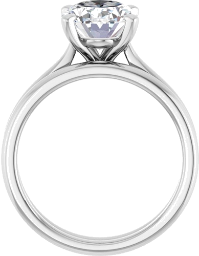 Sužadėtuvių Žiedas „Solitaire“ 417 Baltojo Aukso Oval 10mm x 8mm (7)