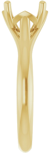 14K Yellow 8 mm Round Solitaire Engagement Ring Mounting (4)