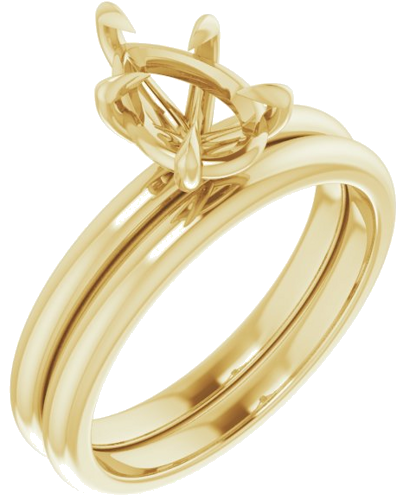 Sužadėtuvių Žiedas „Solitaire“ 585 Geltonojo Aukso Pear Shape 9mm x 6mm (6)