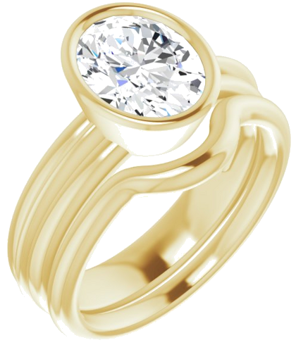 14K Yellow 9x7 mm Oval Engagement Ring Mounting (6)