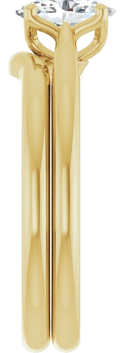 14K Yellow  7x5 mm Oval Solitaire Engagement Ring Mounting (9)