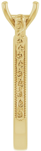 Sužadėtuvių Žiedas „Solitaire Sculptural“ 14k yellow gold Square 5.5mm (4)