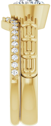 14K Yellow 7.4 mm Round Solitaire Engagement Ring Mounting (9)