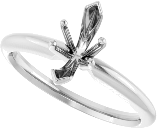 Sužadėtuvių Žiedas „V-End Solitaire“ 585 Baltojo Aukso Marquise 9.3mm x 4.5mm (5)