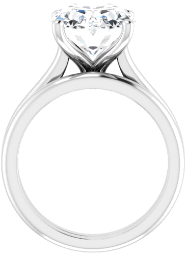 14K White 12x10 mm Oval Solitaire Engagement Ring Mounting (7)