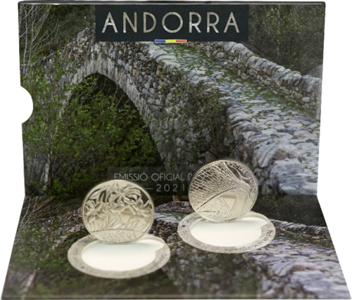 2021 Andora Marginedos tiltas ir Poetinis Narcizas 1,25 euro monetos (6)