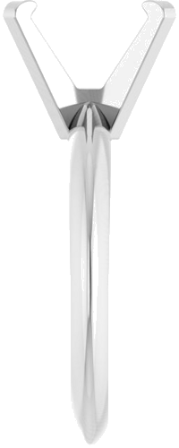 14K White 8.5x6.5 mm Emerald Solitaire Engagement Ring Mounting (4)