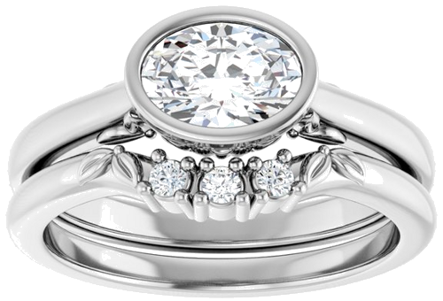 Sterling Silver 7x5 mm Oval Solitaire Engagement Ring Mounting (8)