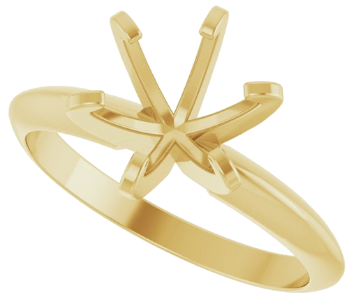 14K Yellow 7.4 mm Round Engagement Ring Mounting (5)