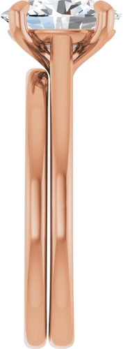 14K Rose  9x7 mm Oval Solitaire Engagement Ring Mounting (9)