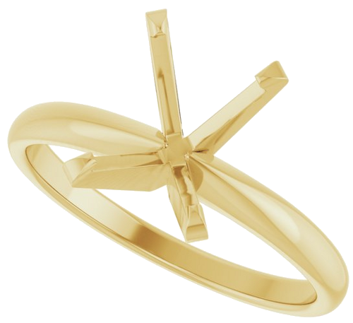 14K Yellow 10 x 8 mm Oval Solitaire Engagement Ring Mounting (5)