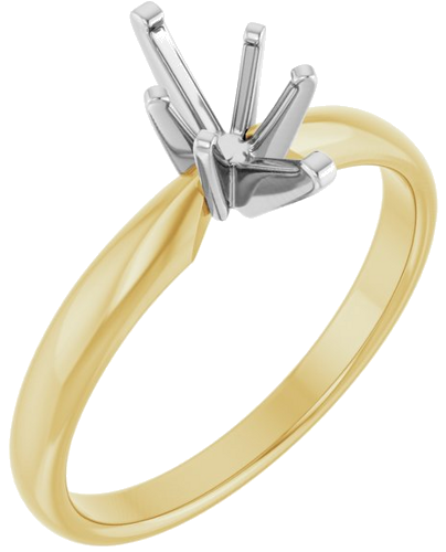 Sužadėtuvių Žiedas „Solitaire“ 585 Baltojo Ir Geltonojo Aukso Marquise 8mm x 4.5mm (1)