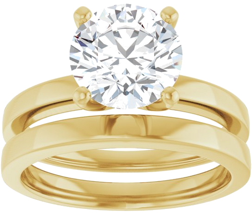 14K Yellow 8.2 mm Round Solitaire Engagement Ring Mounting (8)