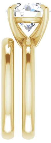 Sužadėtuvių Žiedas „Solitaire“ 585 Geltonojo Aukso Round 10mm (9)