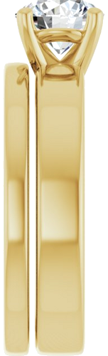 Sužadėtuvių Žiedas „Solitaire“ 585 Geltonojo Aukso Round 6.5mm (9)